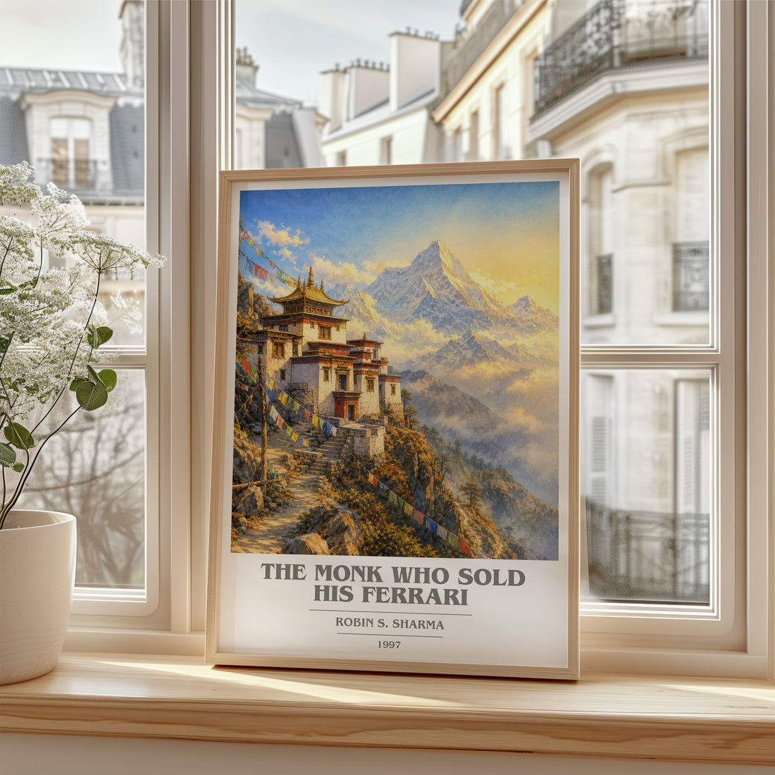 The Monk Who Sold His Ferrari book cover poster colour and style options – Robin S. Sharma book art