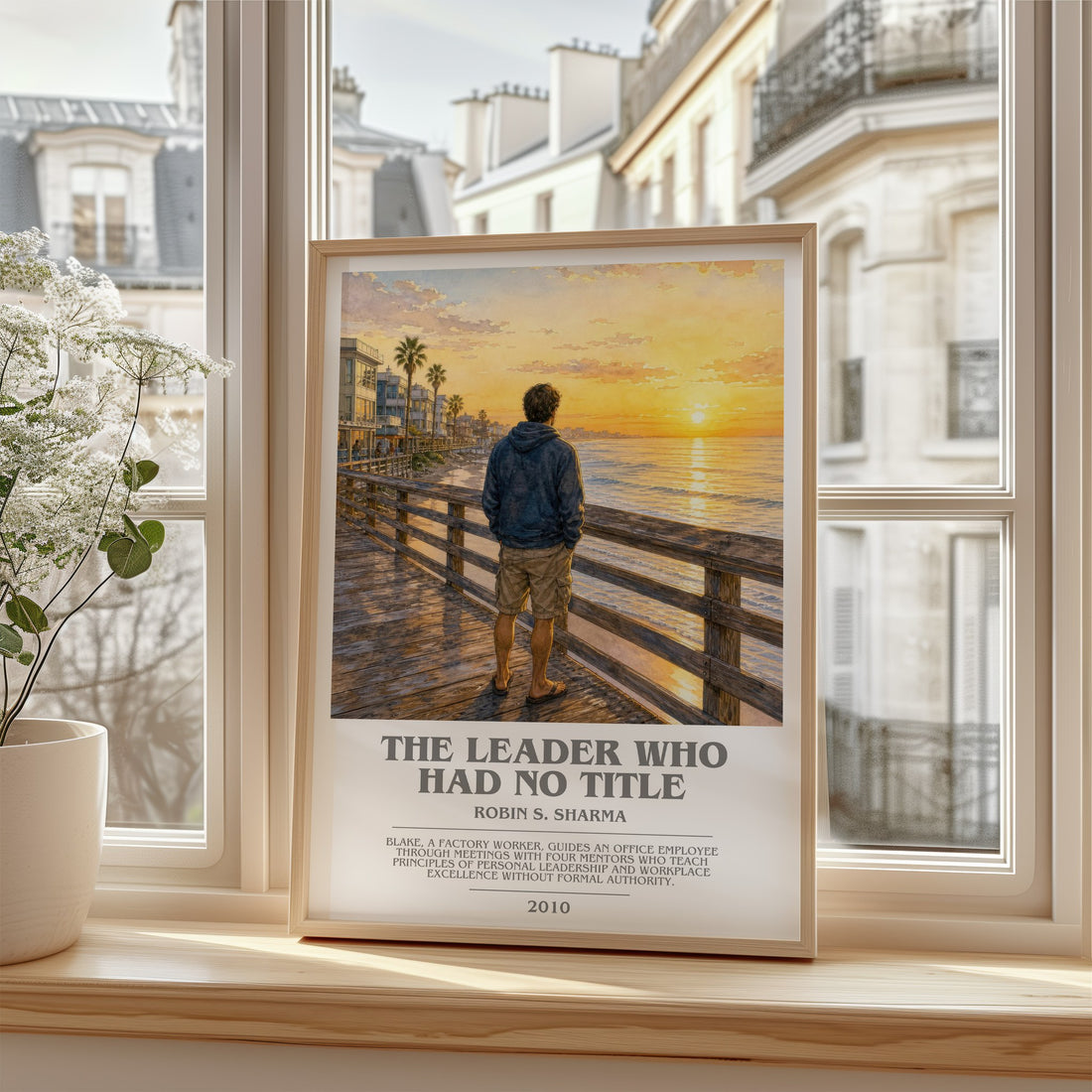 The leader who had no title bookish poster colour and style options – Robin S. Sharma book art