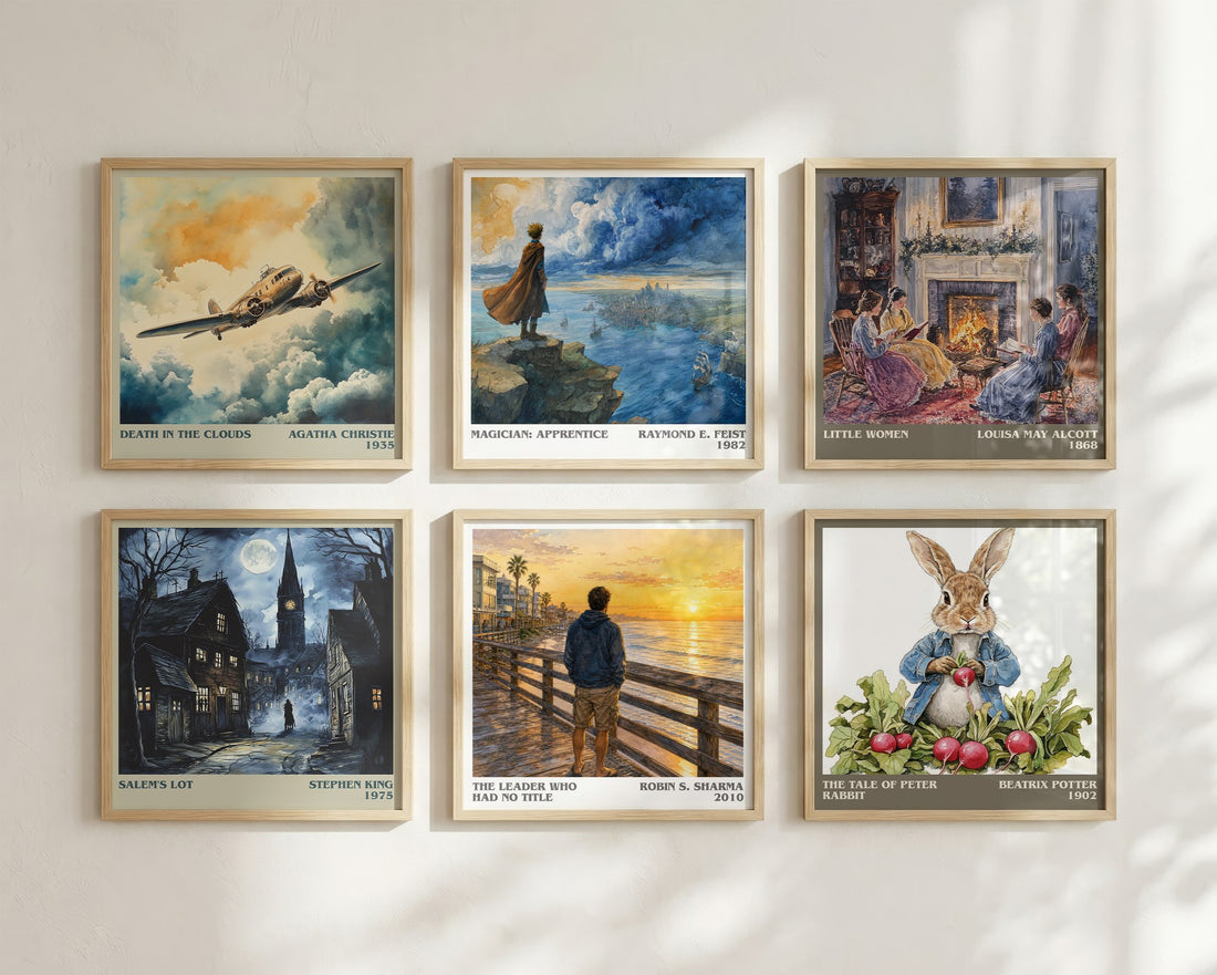 The leader who had no title Literary Art Print by Robin S. Sharma – square print in a six-frame gallery wall