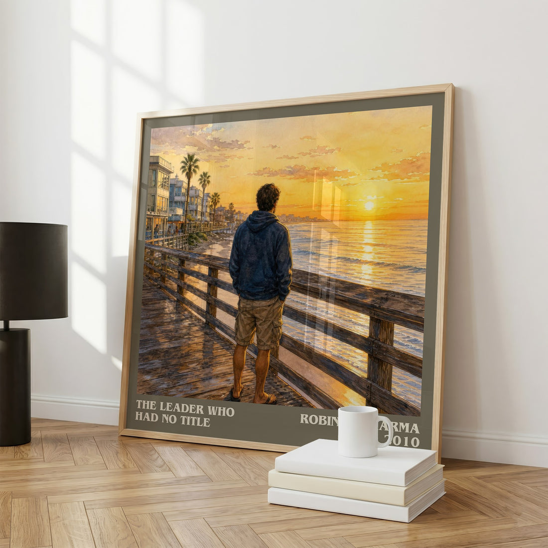 The leader who had no title Literary Art Print by Robin S. Sharma – large square framed print leaning against a wall