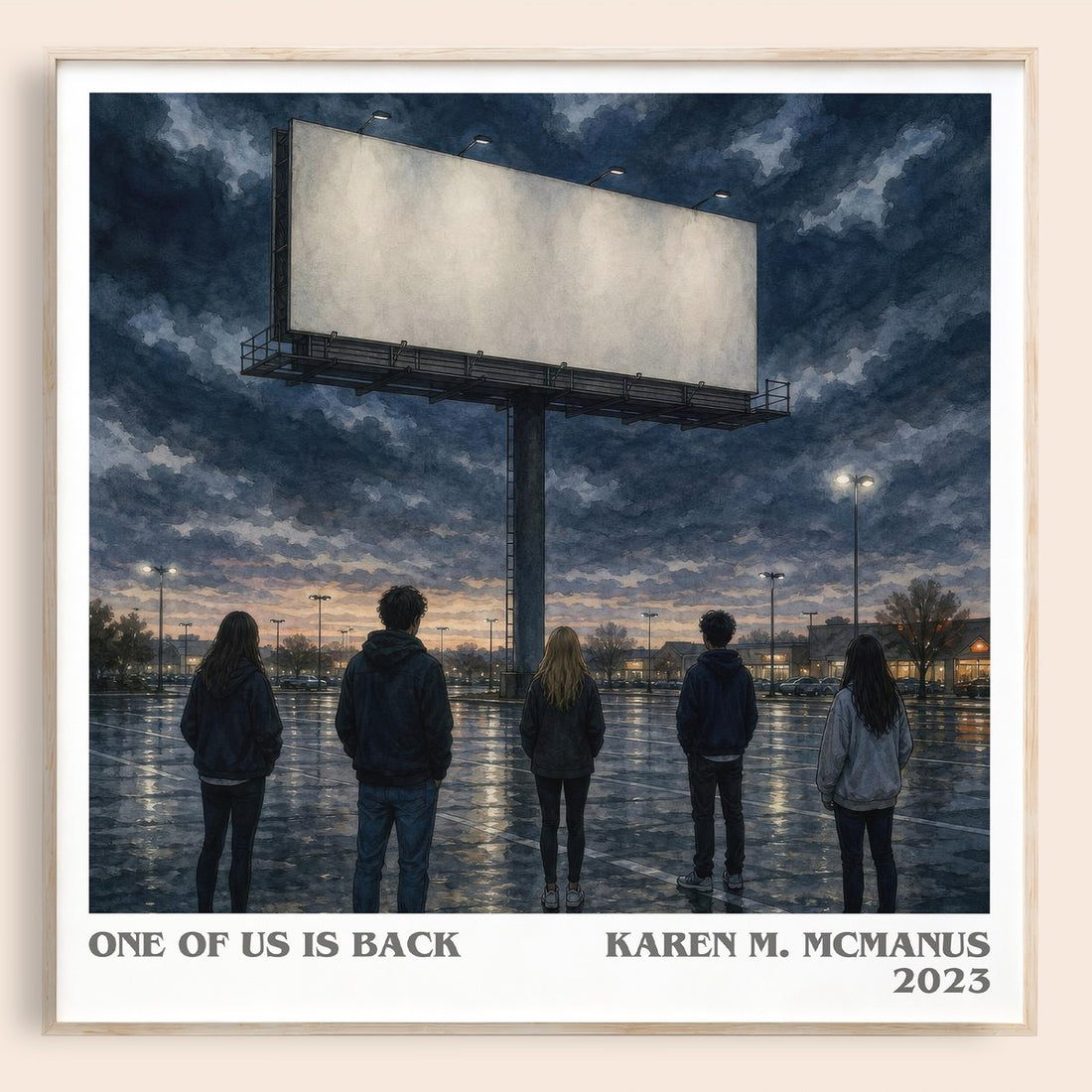 One of Us Is Back literary book poster by Karen M. McManus – framed literary art print