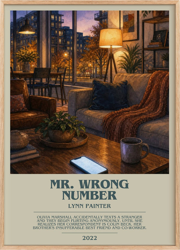 Mr. Wrong Number Bookish Wall Art by Lynn Painter