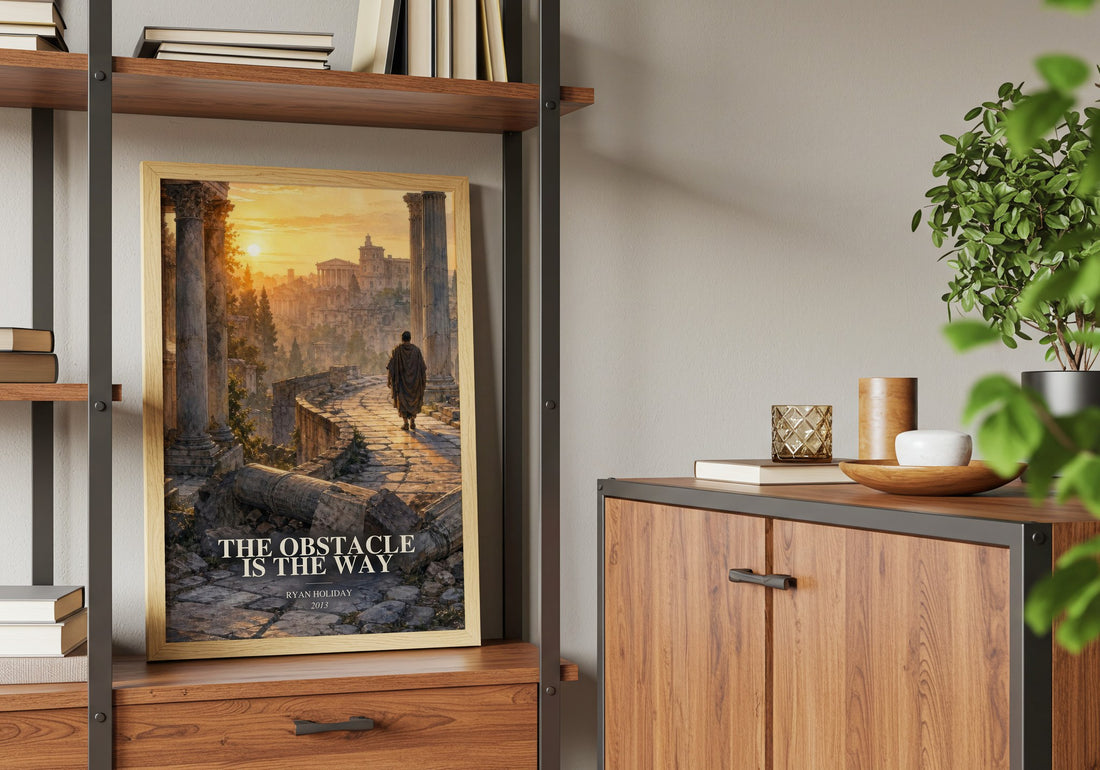 The Obstacle is the Way book watercolour illustration paper finish options – matte satin gloss
