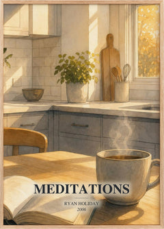Meditations Book Watercolour Illustration by Ryan Holiday