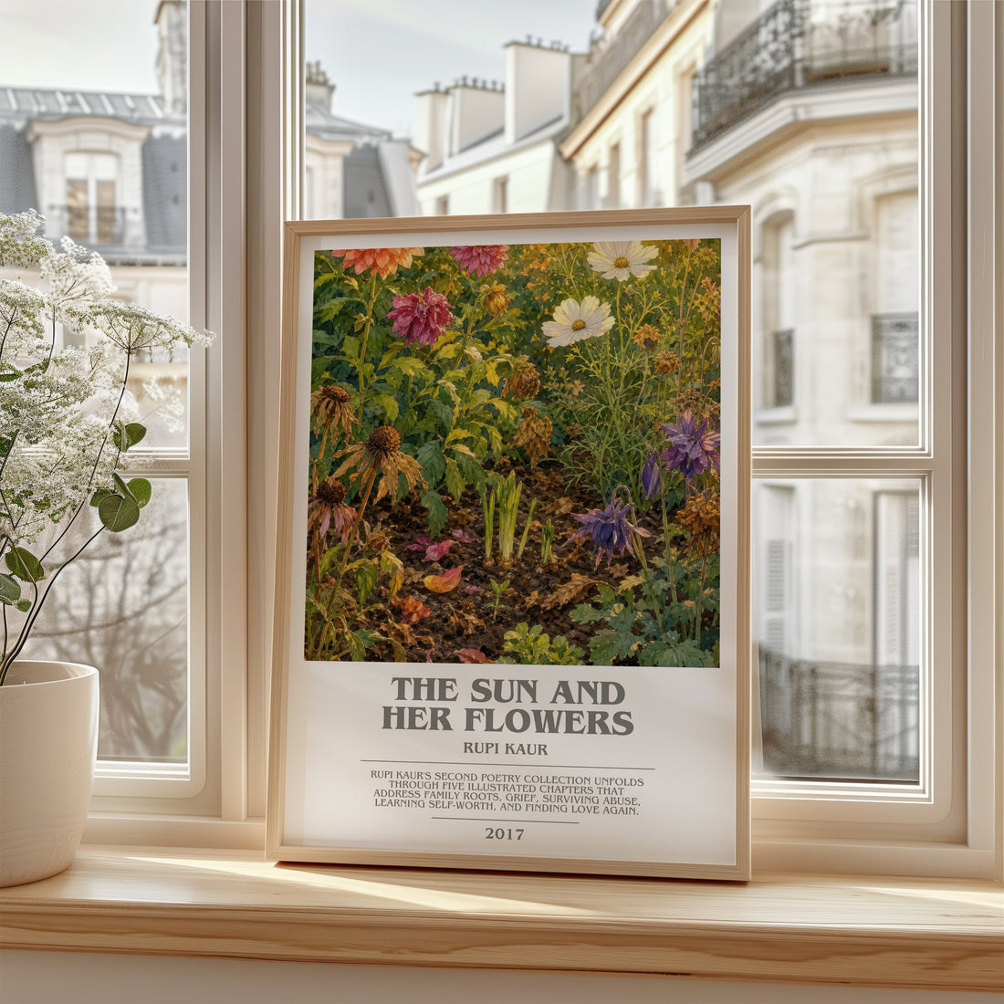 the sun and her flowers bookish poster colour and style options – Rupi Kaur book art