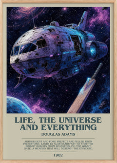 Life, the Universe and Everything Bookish Wall Art by Douglas Adams