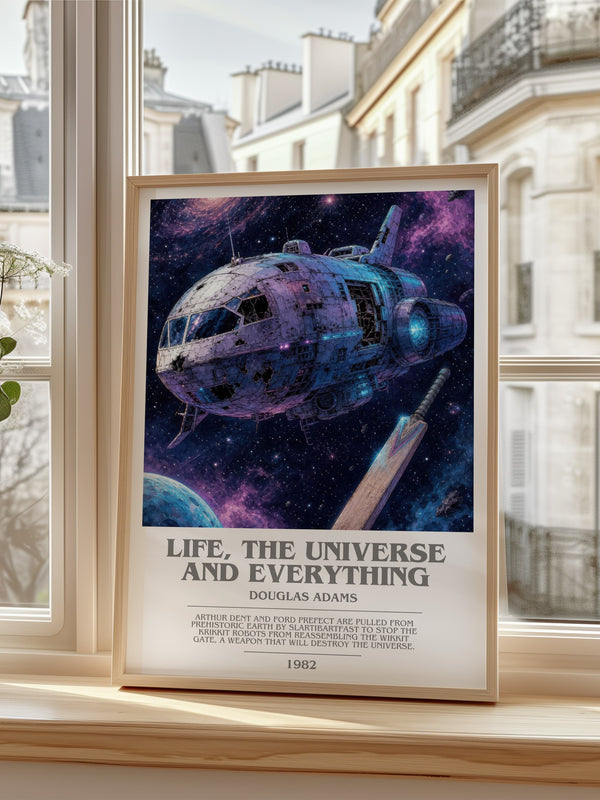 Life, the Universe and Everything bookish poster colour and style options – Douglas Adams book art
