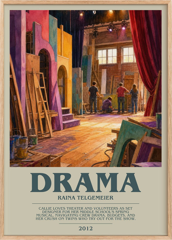 Drama Bookish Wall Art by Raina Telgemeier