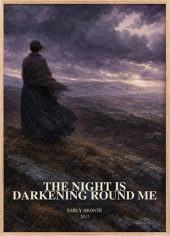 Night is Darkening Round Me Book Watercolour Illustration by E. Brontë