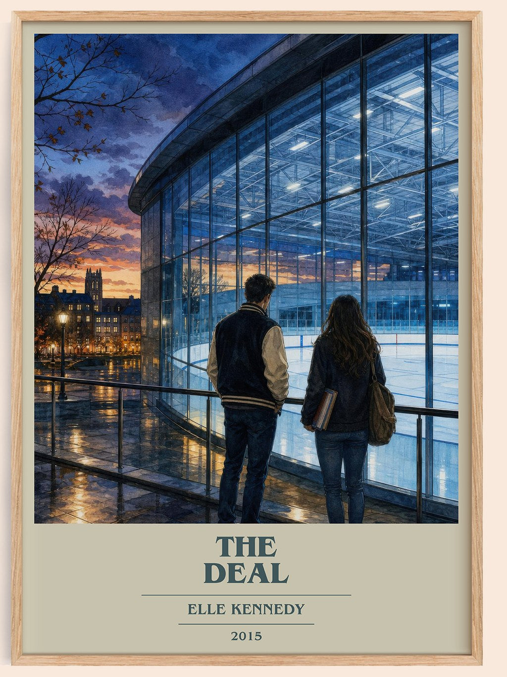 The Deal book cover book poster by Elle Kennedy – framed literary art print