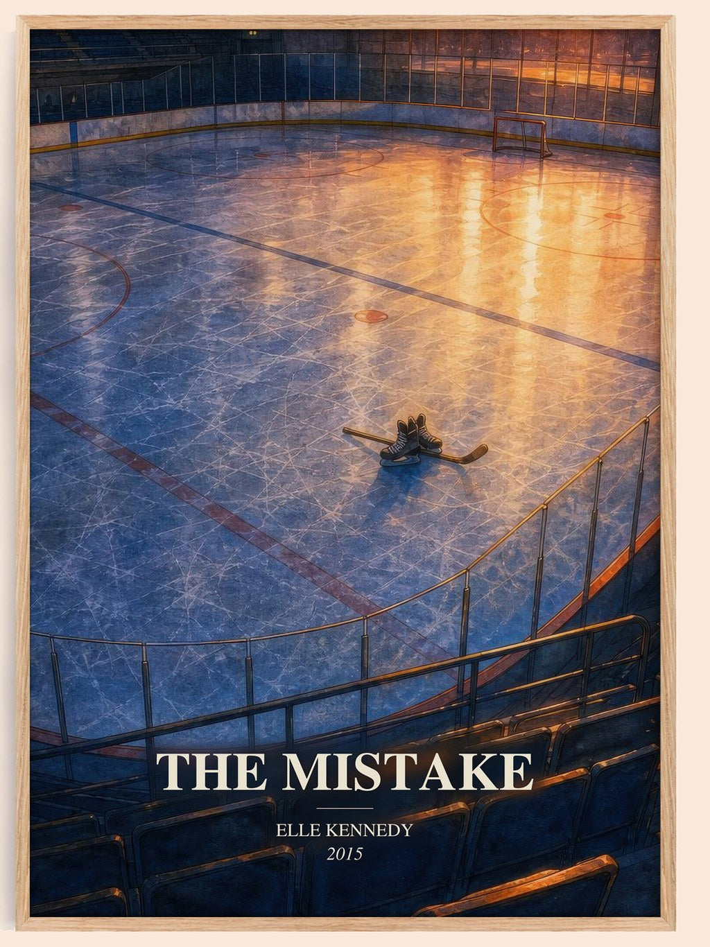The Mistake watercolour book poster by Elle Kennedy – framed literary art print