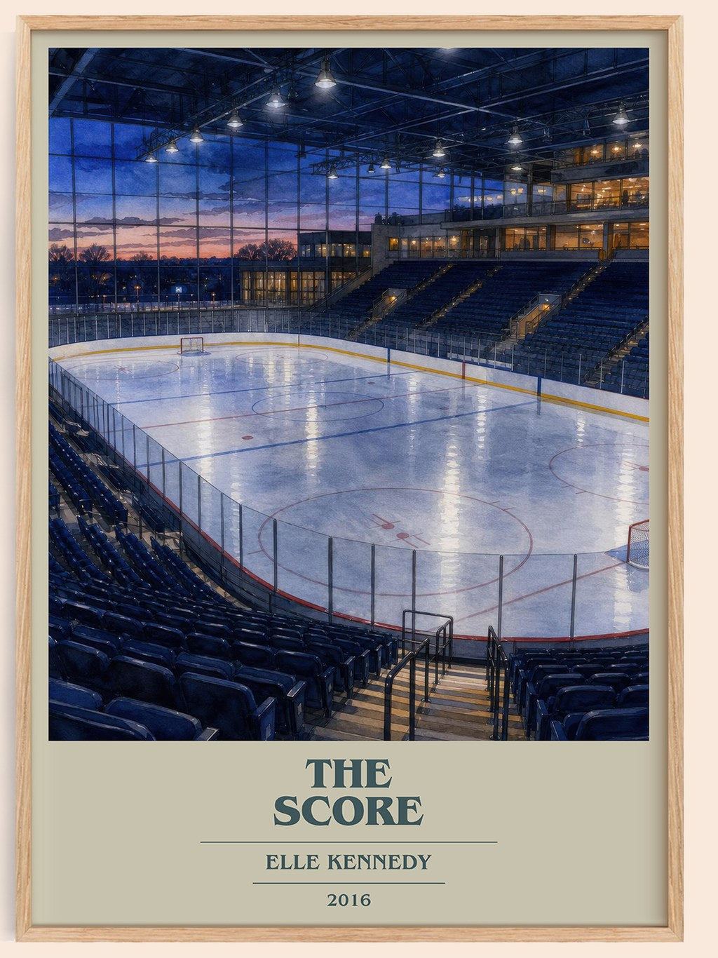 The Score book cover book poster by Elle Kennedy – framed literary art print