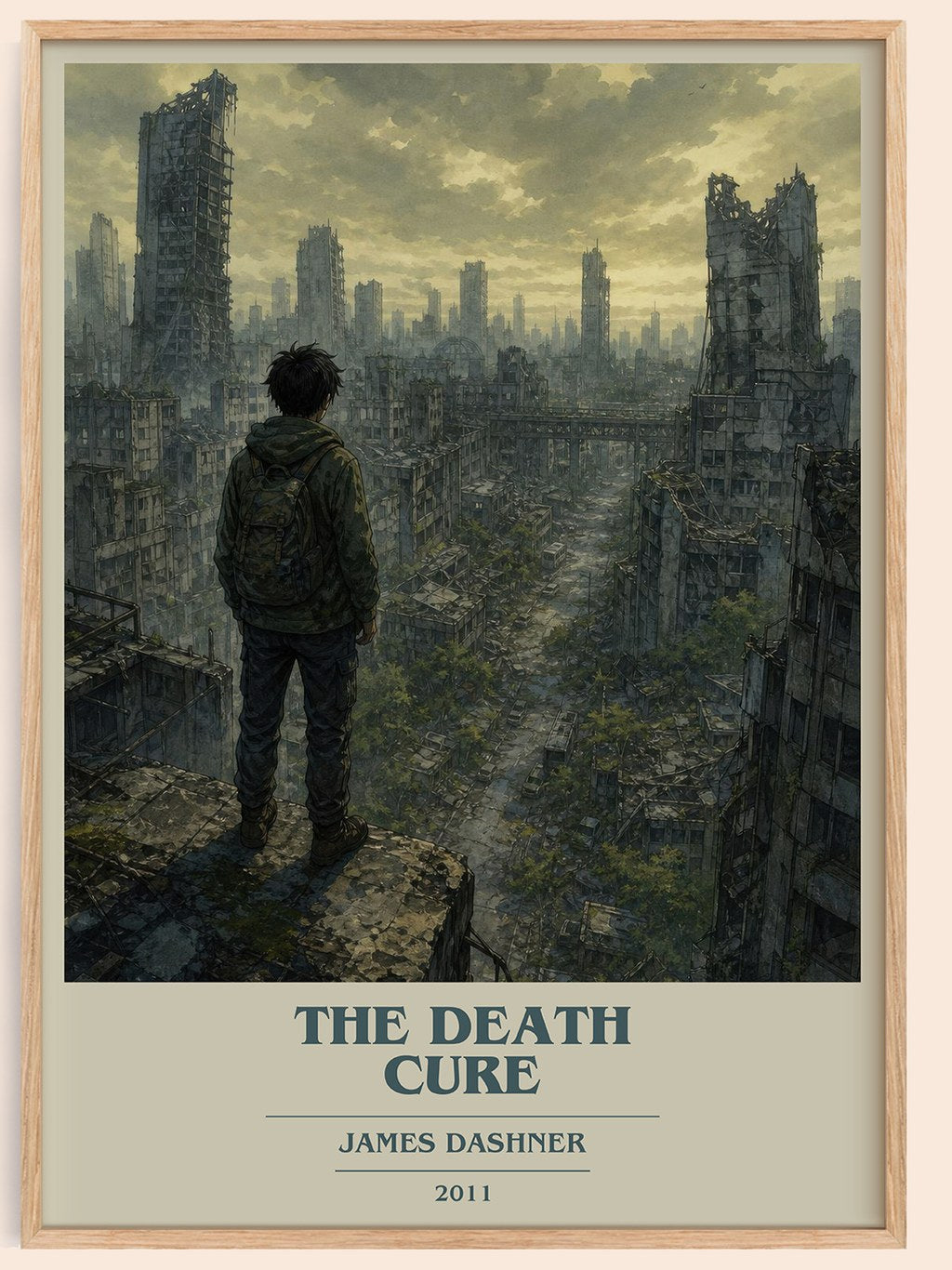 The Death Cure book cover book poster by James Dashner – framed literary art print