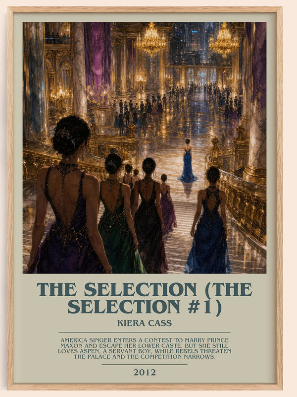 The Selection (The Selection #1) bookish book poster by Kiera Cass – framed literary art print