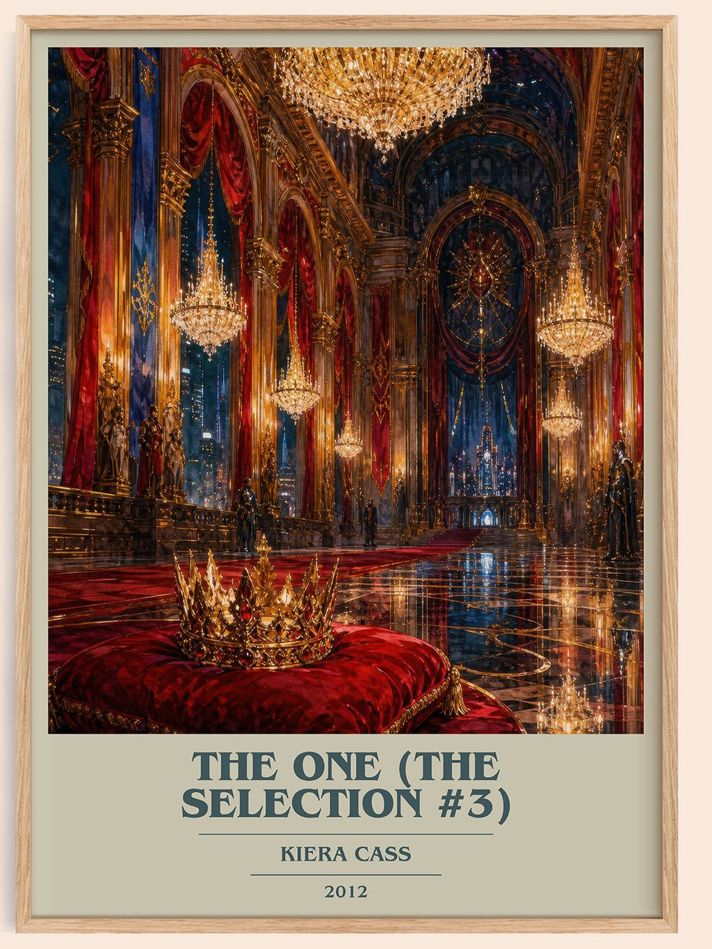 The One (The Selection #3) book cover book poster by Kiera Cass – framed literary art print
