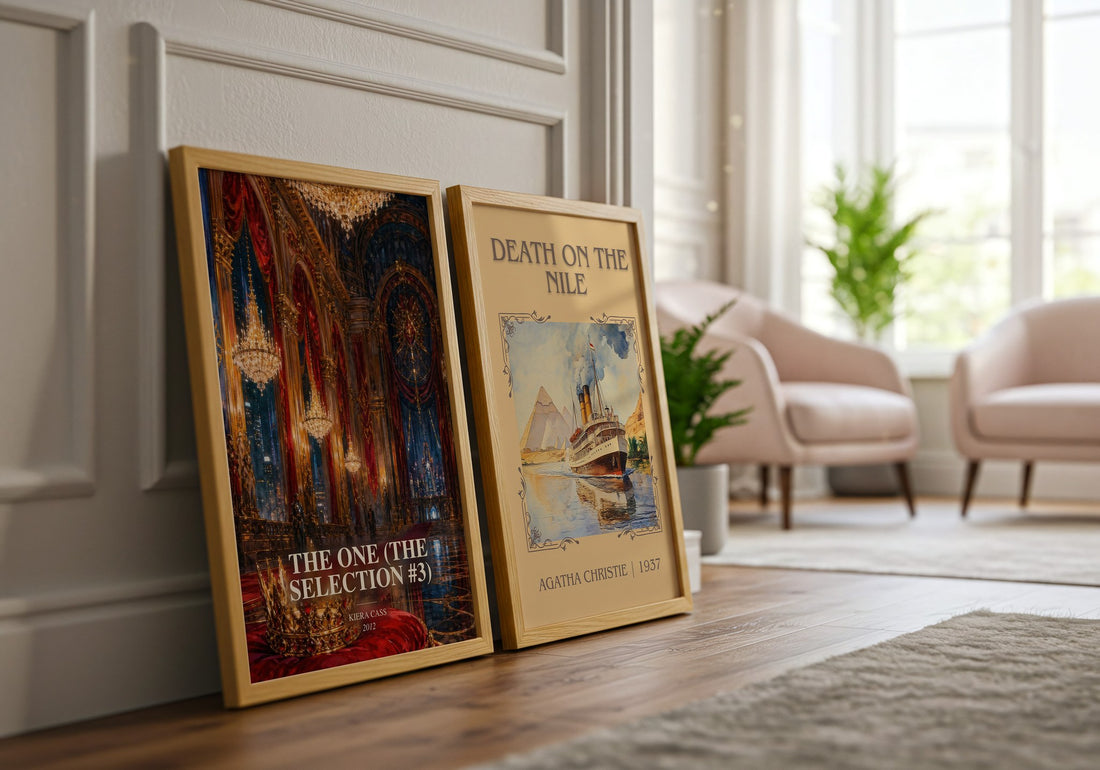 The One (The Selection #3) watercolour print framed by window – literary home decor
