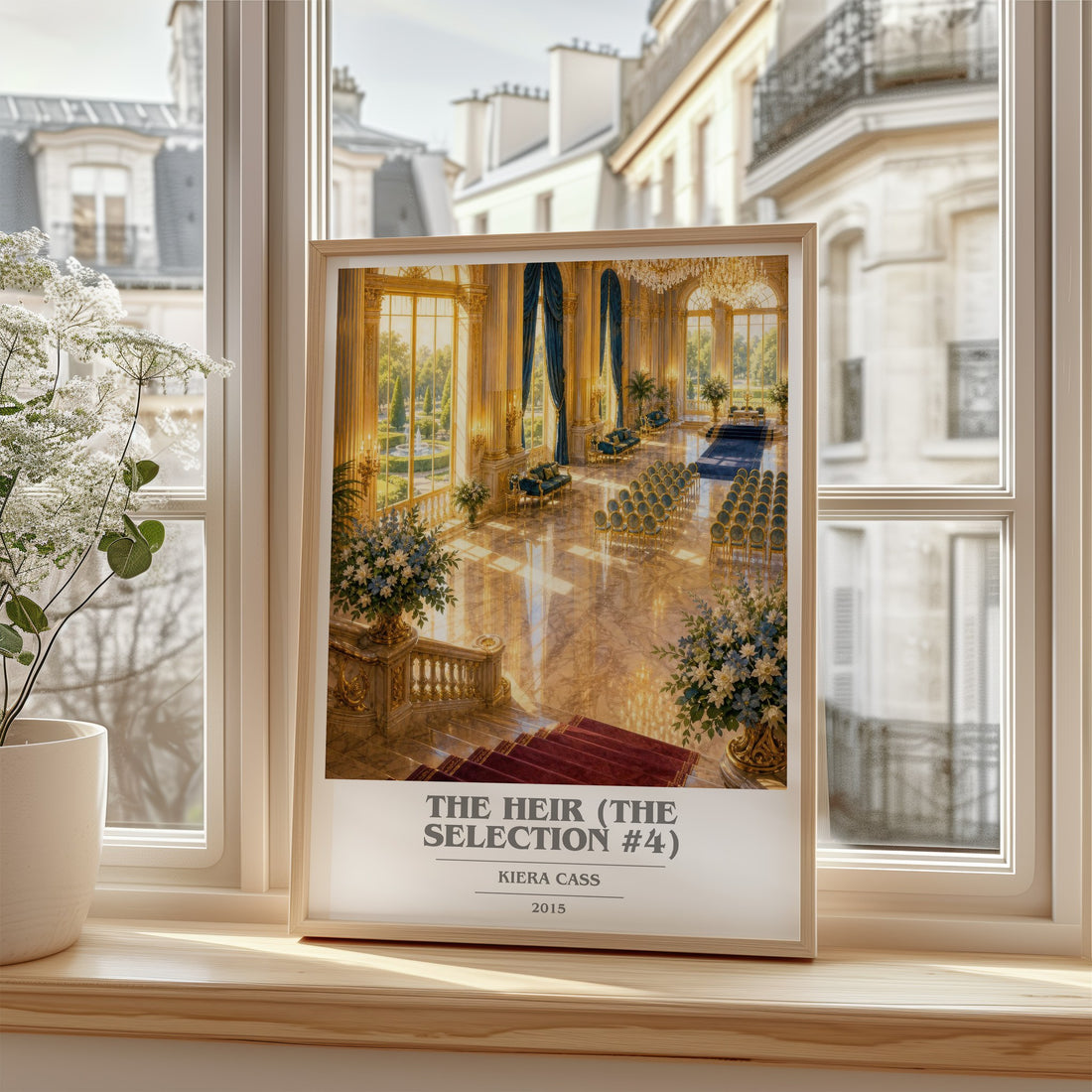 The Heir (The Selection #4) book cover poster colour and style options – Kiera Cass book art (mockup)