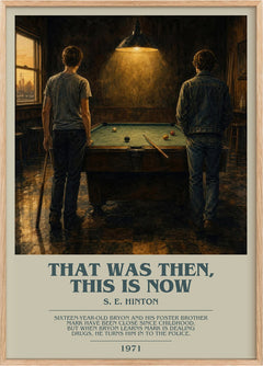 That was then, this is now Bookish Wall Art by S. E. Hinton