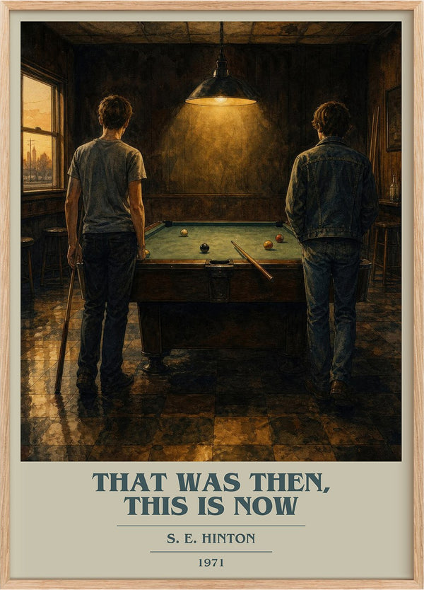 That was then, this is now Book Cover Poster by S. E. Hinton
