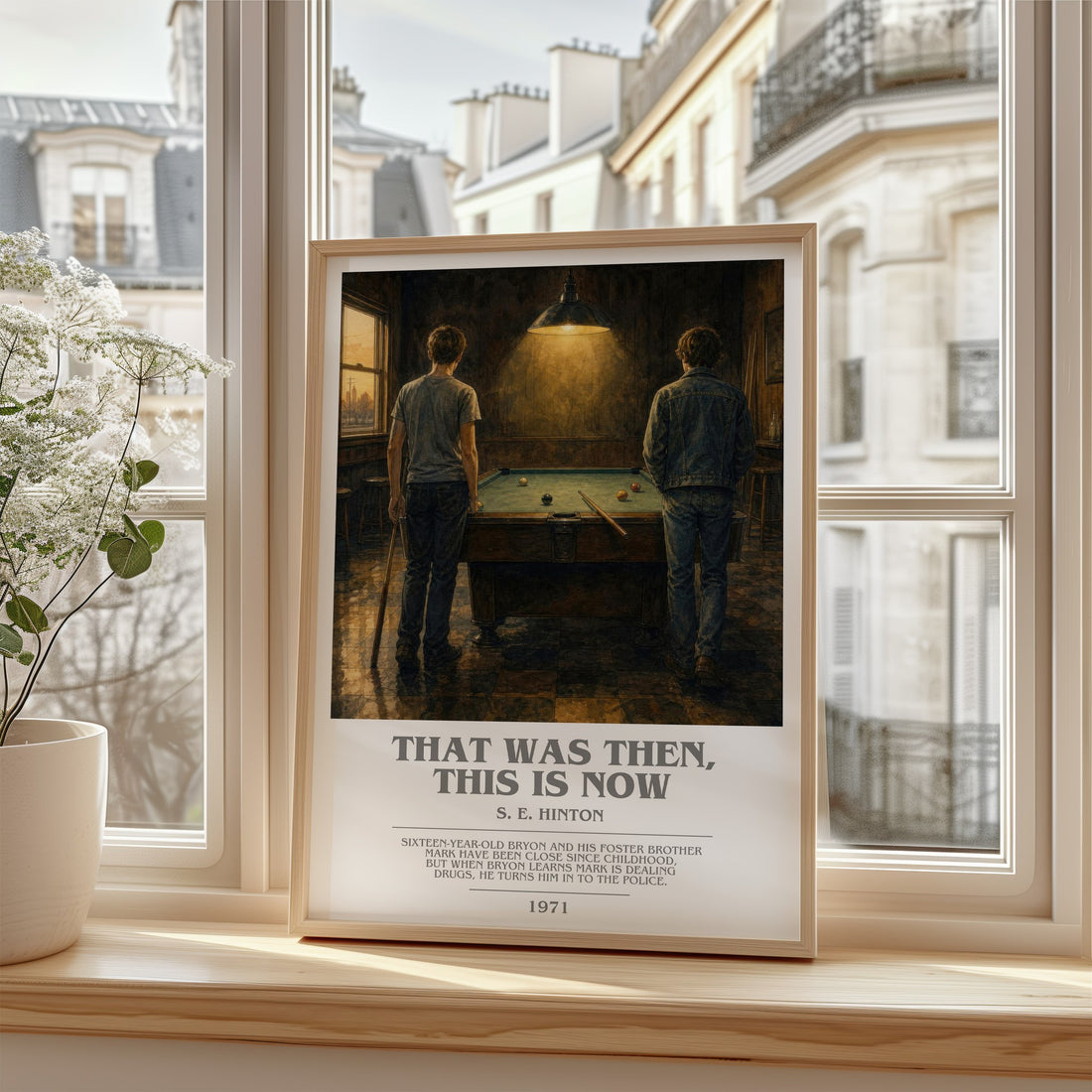 That was then, this is now bookish poster colour and style options – S. E. Hinton book art
