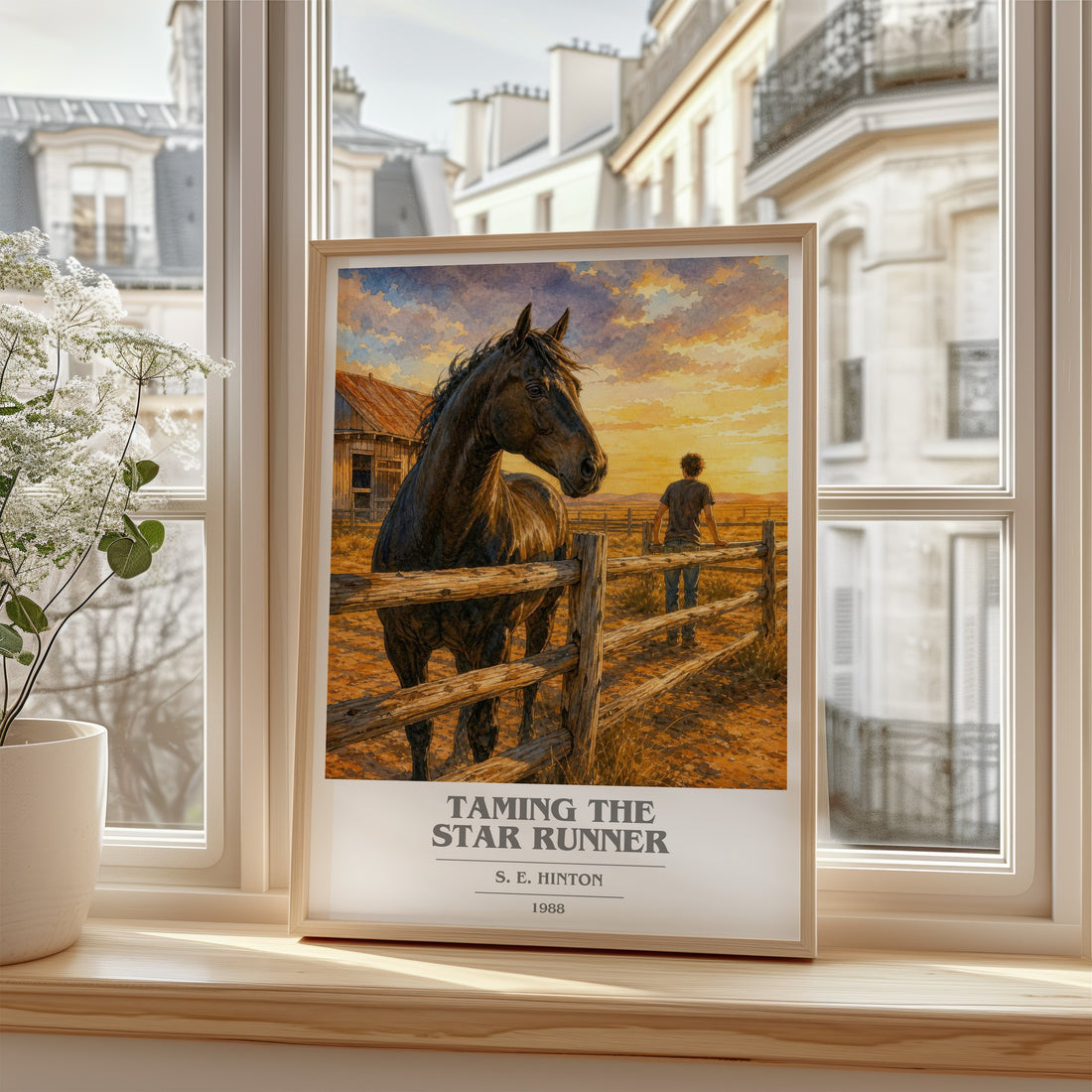 Taming the Star Runner book cover poster colour and style options – S. E. Hinton book art