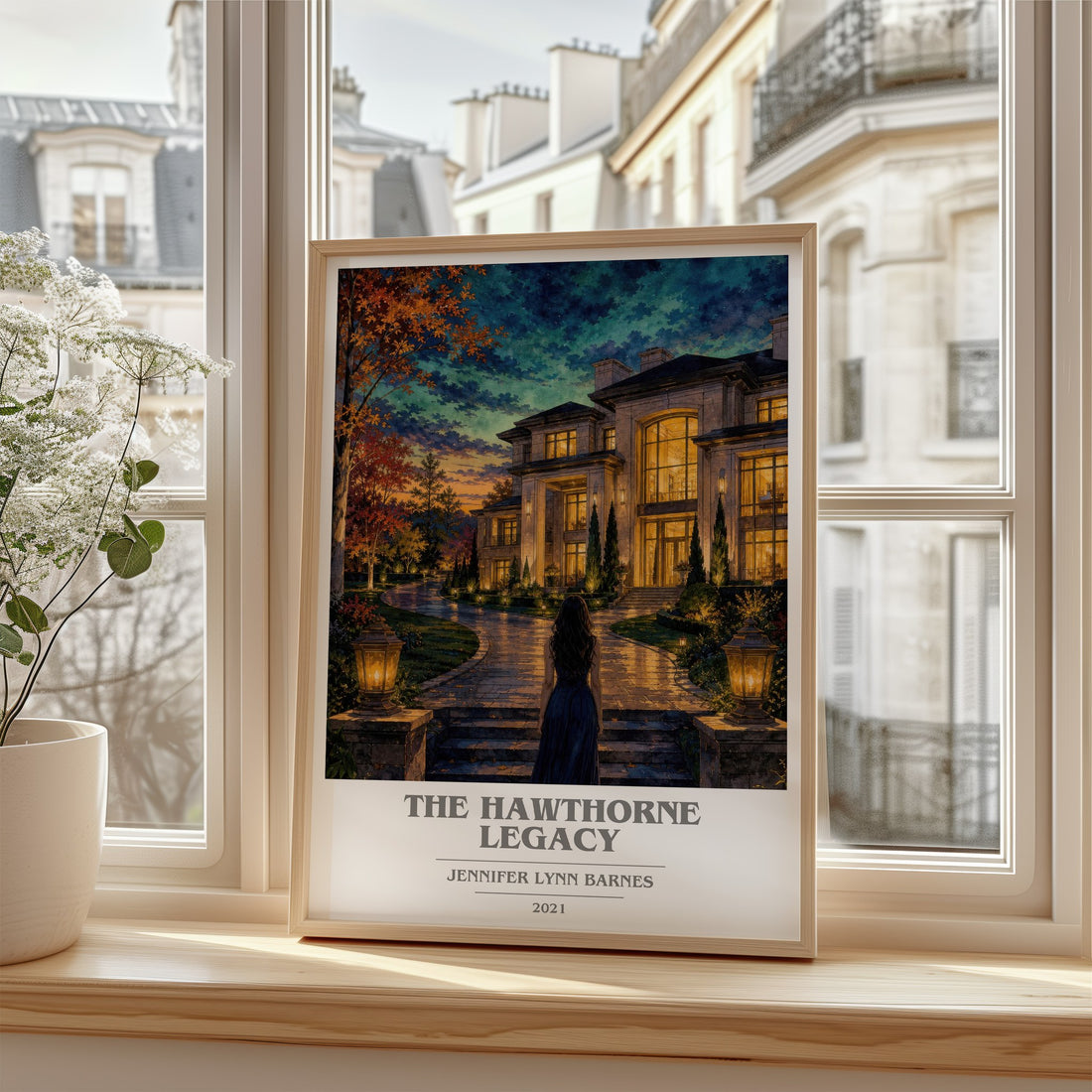 The Hawthorne Legacy book cover poster colour and style options – Jennifer Lynn Barnes book art