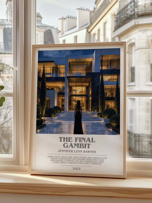 The Final Gambit bookish poster colour and style options – Jennifer Lynn Barnes book art