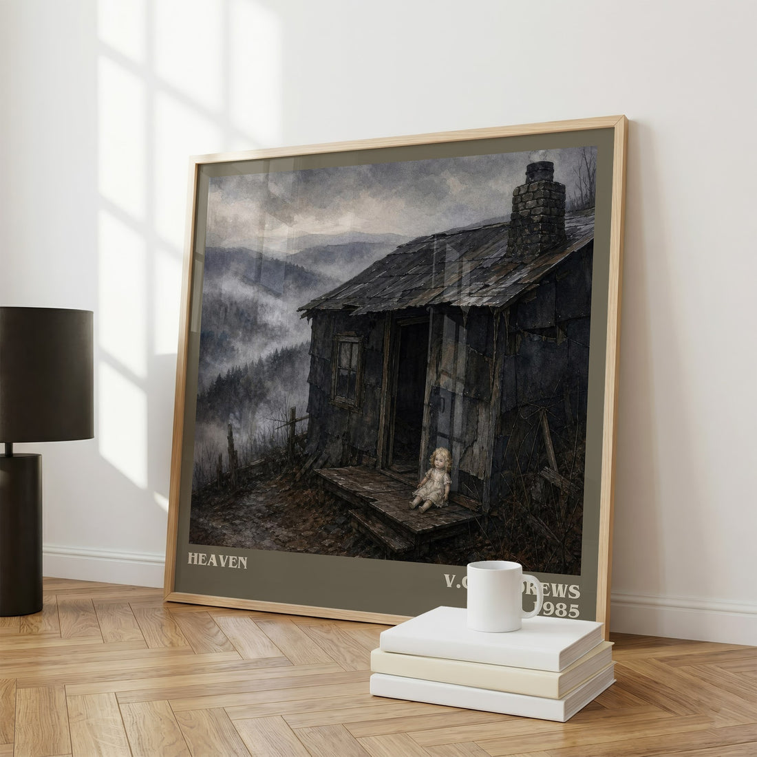 Heaven literary print framed by window – literary home decor