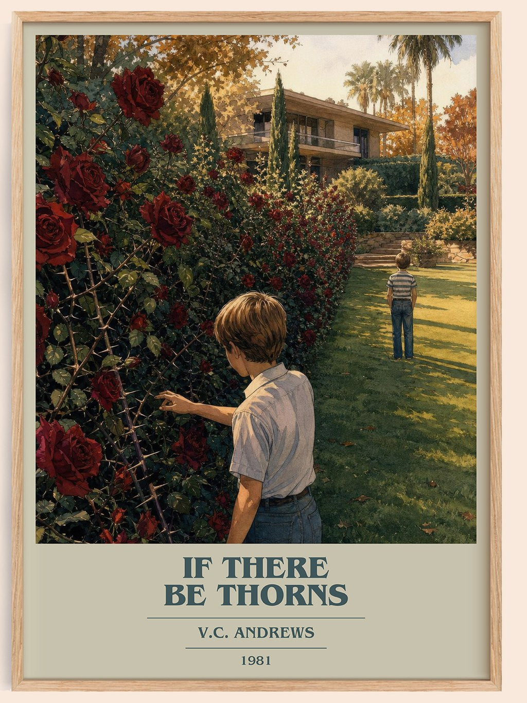 If There Be Thorns book cover book poster by V.C. Andrews – framed literary art print