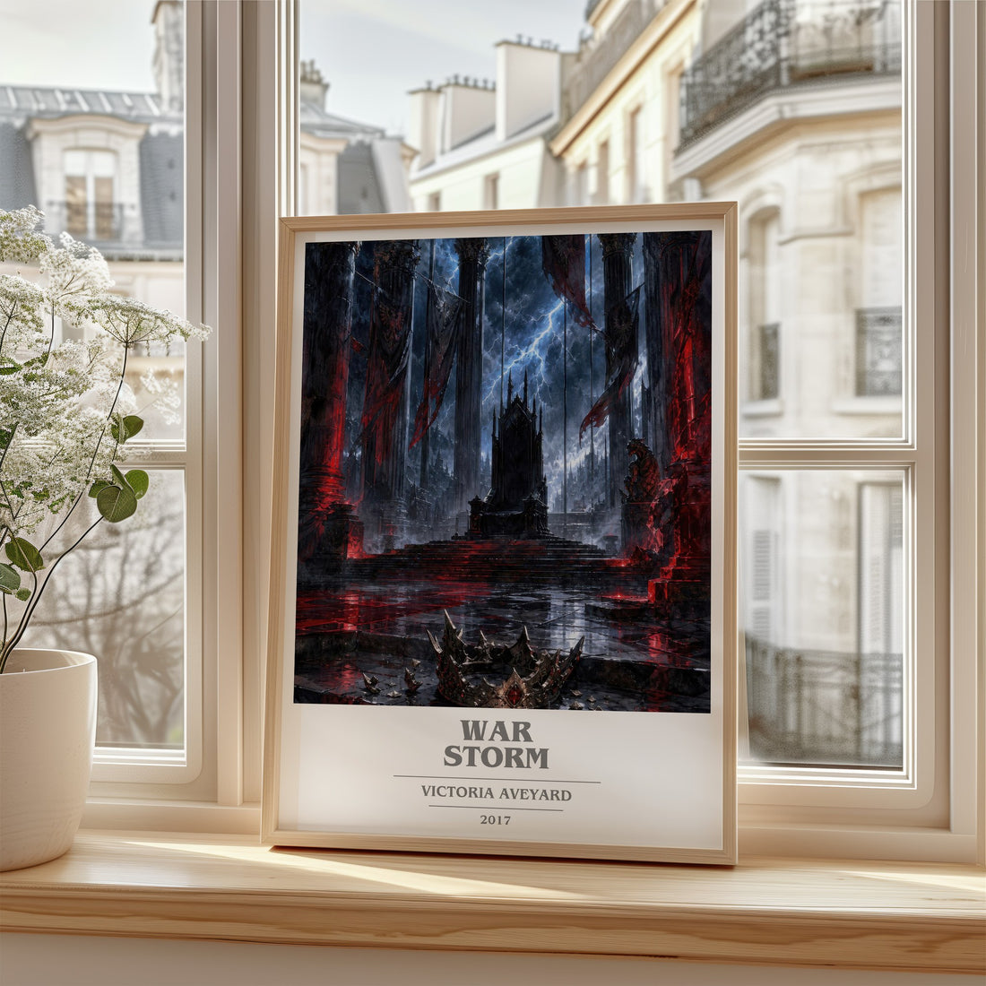 War Storm book cover poster colour and style options – Victoria Aveyard book art
