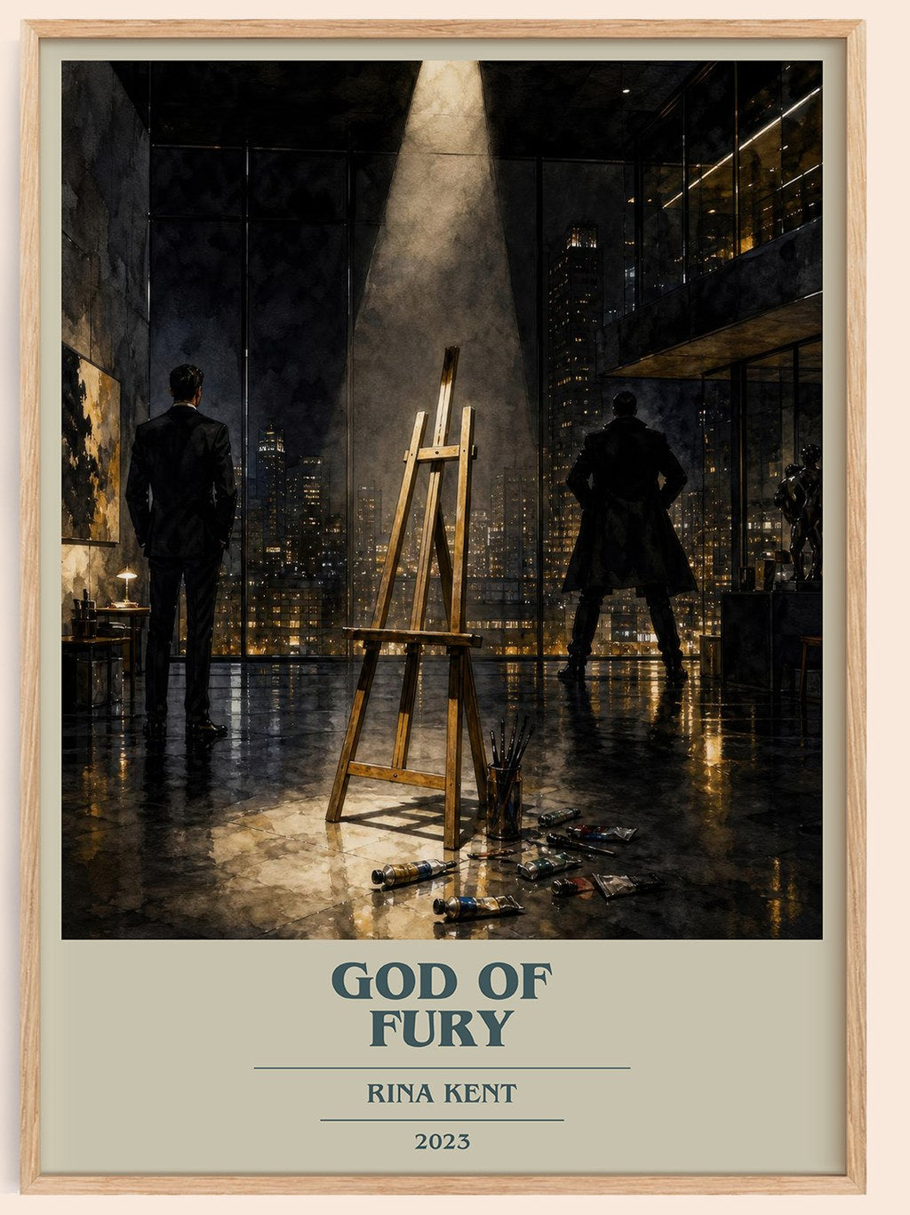 God of Fury book cover book poster by Rina Kent – framed literary art print