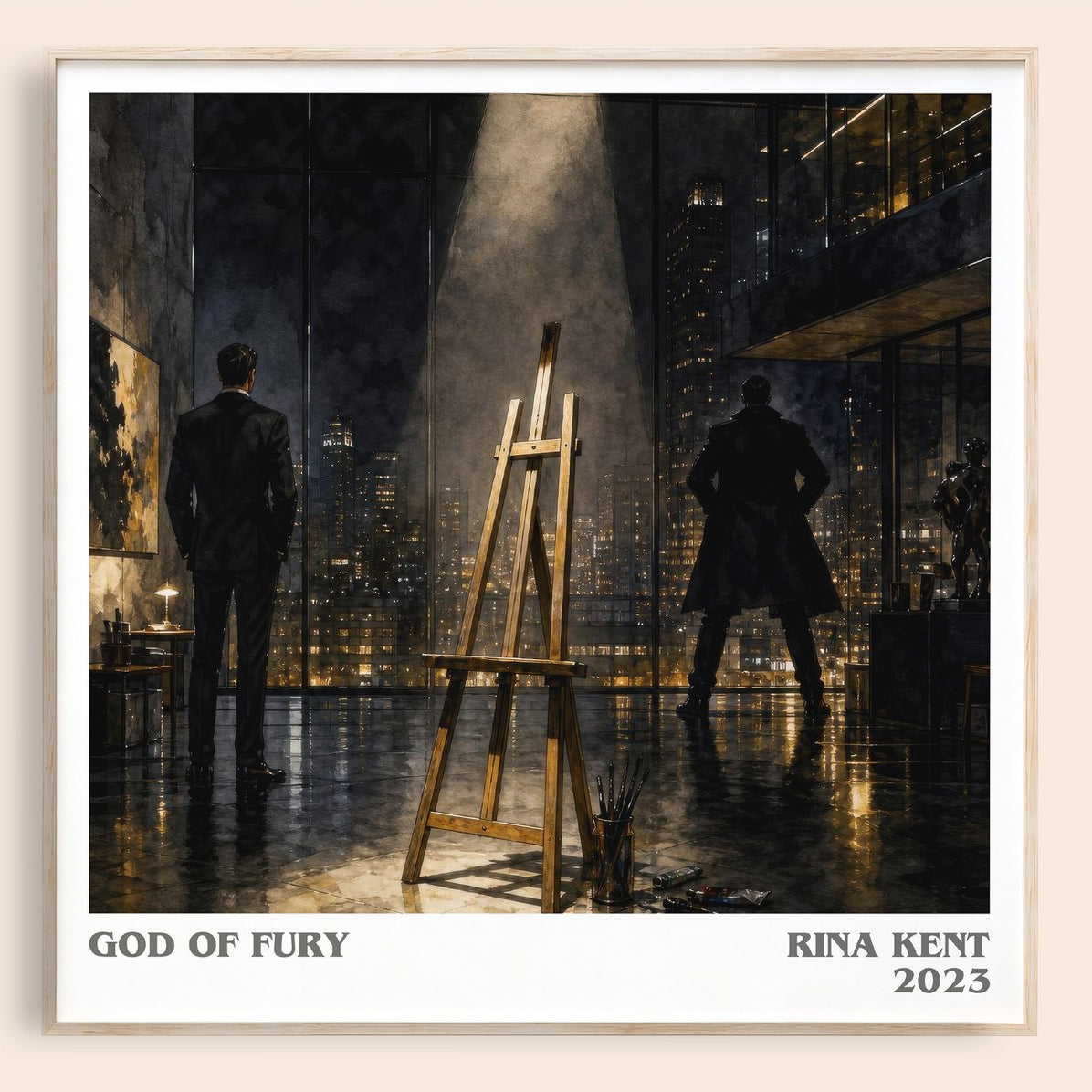 God of Fury literary book poster by Rina Kent – framed literary art print