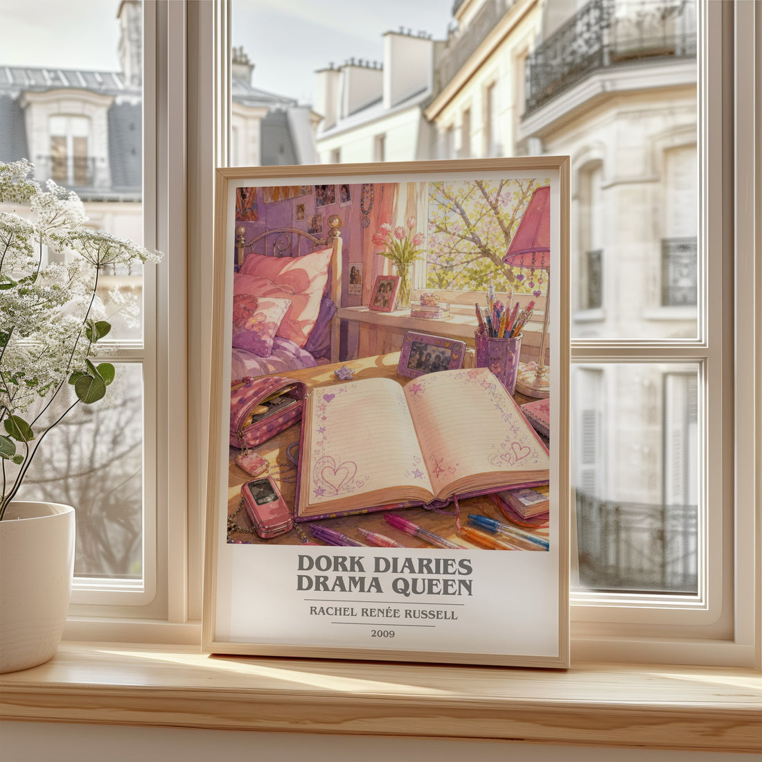 Dork Diaries Drama Queen book cover poster colour and style options – Rachel Renée Russell book art