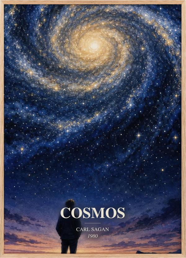 Cosmos Book Watercolour Illustration by Carl Sagan