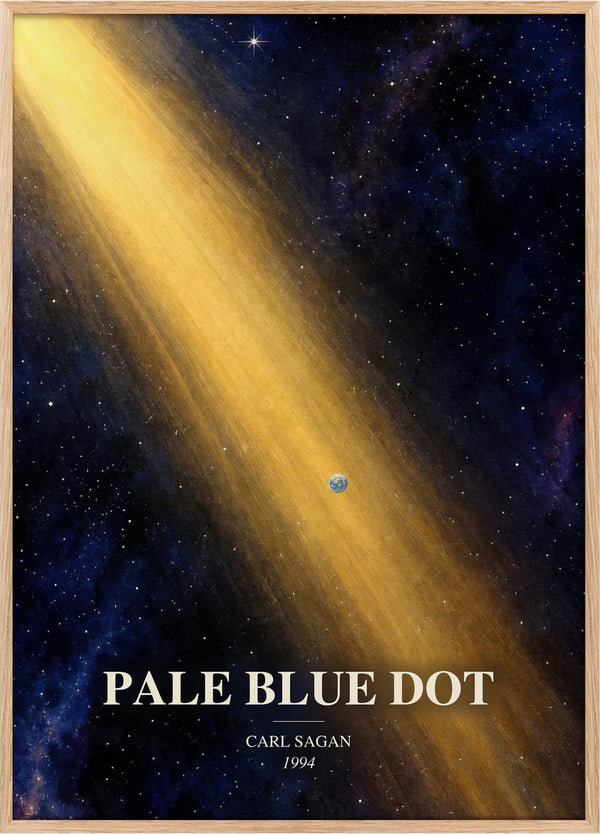 Pale Blue Dot Book Watercolour Illustration by Carl Sagan