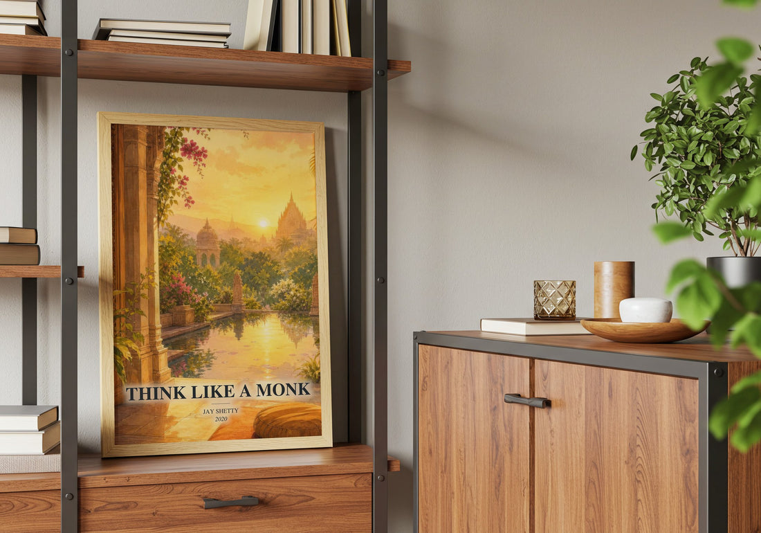 Think Like a Monk book watercolour illustration paper finish options – matte satin gloss