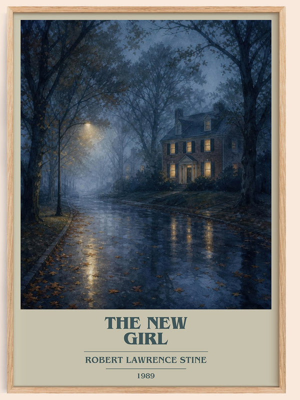 The New Girl book cover book poster by Robert Lawrence Stine – framed literary art print