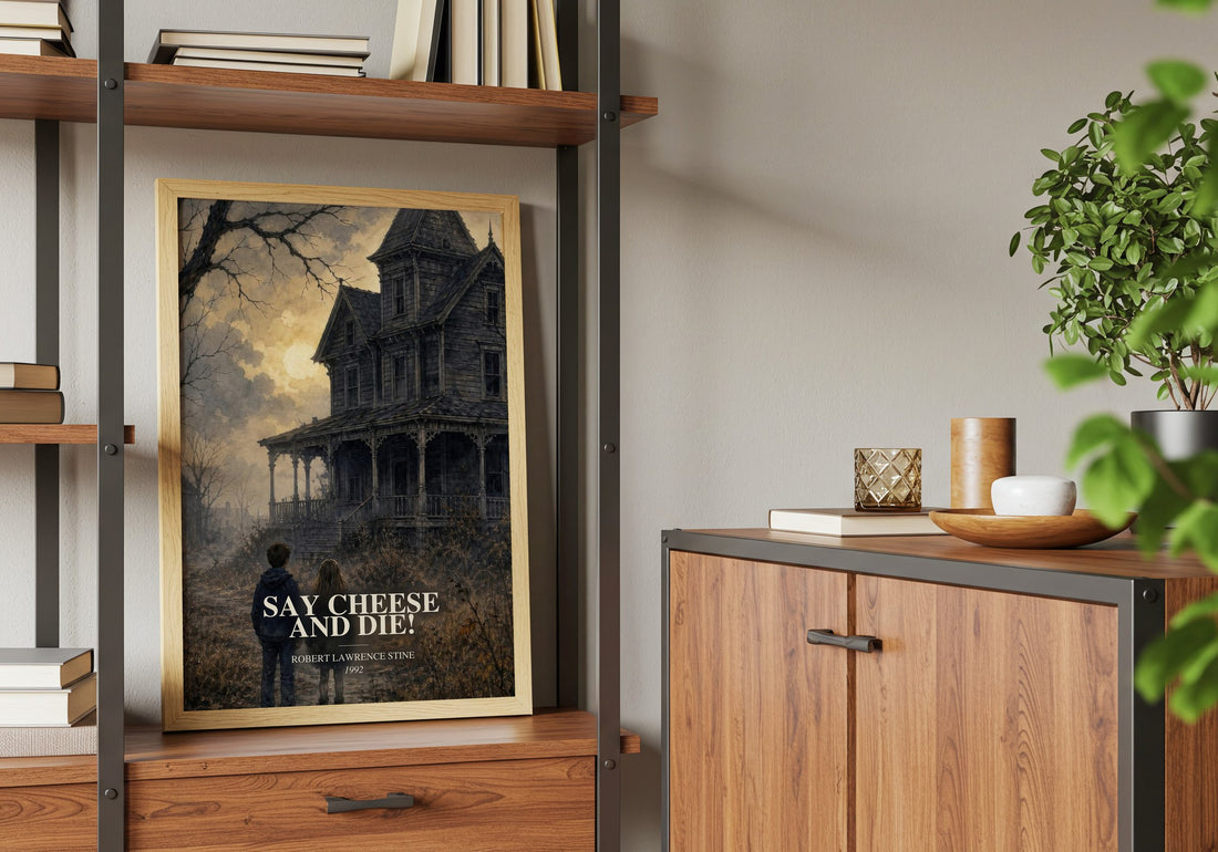 Say Cheese and Die! book watercolour illustration paper finish options – matte satin gloss