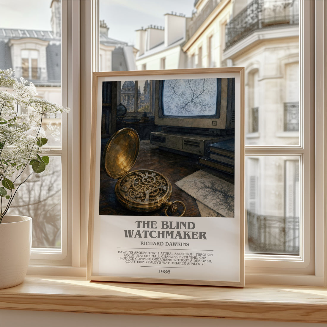 The Blind Watchmaker bookish poster colour and style options – Richard Dawkins book art