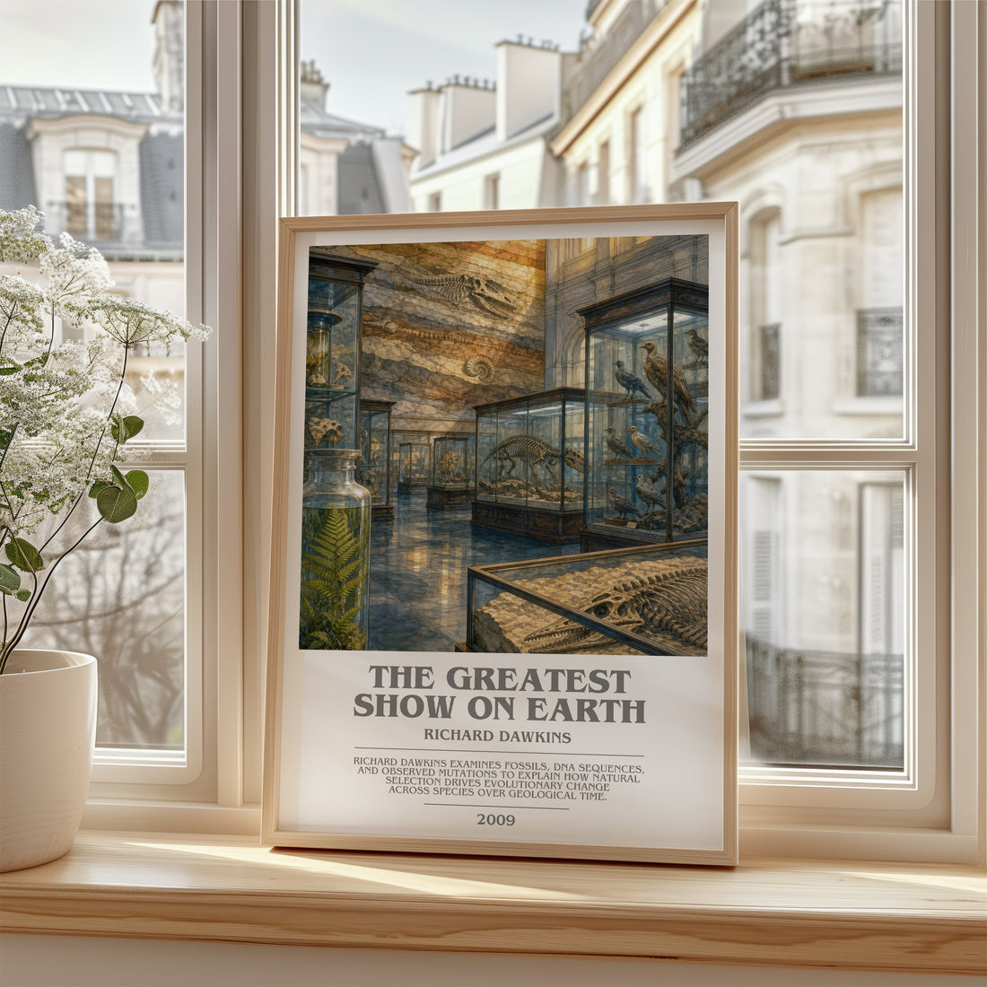 The Greatest Show on Earth bookish poster colour and style options – Richard Dawkins book art