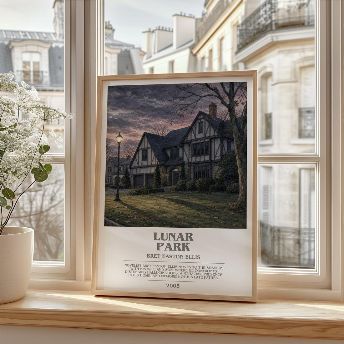 Lunar Park bookish poster colour and style options – Bret Easton Ellis book art