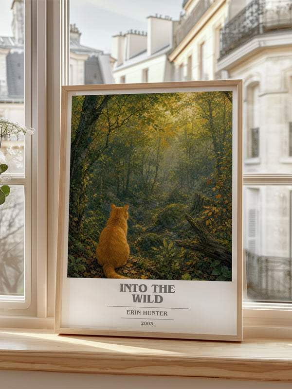 Into the Wild book cover poster colour and style options – Erin Hunter book art