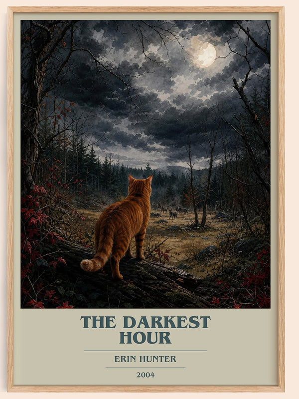 The Darkest Hour book cover book poster by Erin Hunter – framed literary art print