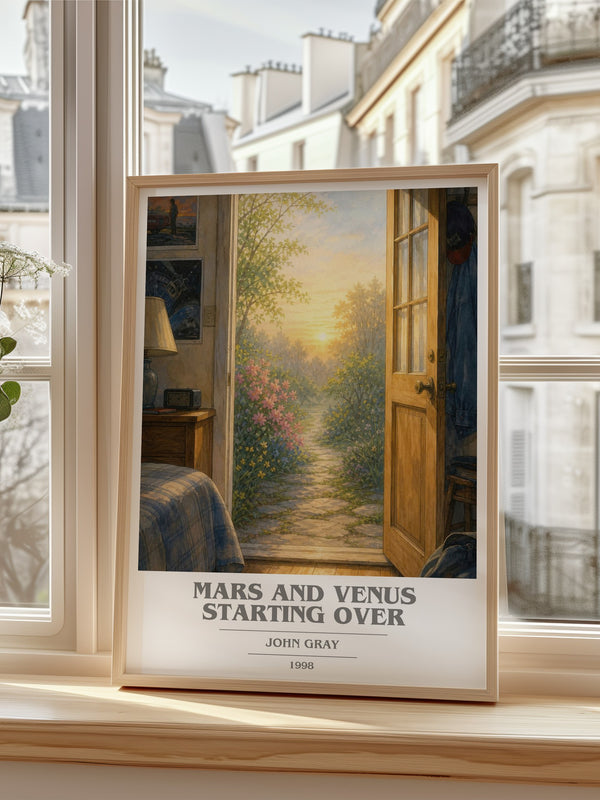 Mars and Venus Starting Over book cover poster colour and style options – John Gray book art