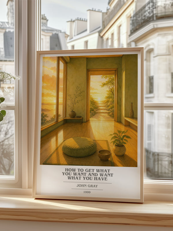 How to Get What You Want and Want What You Have book cover poster colour and style options – John Gray book art