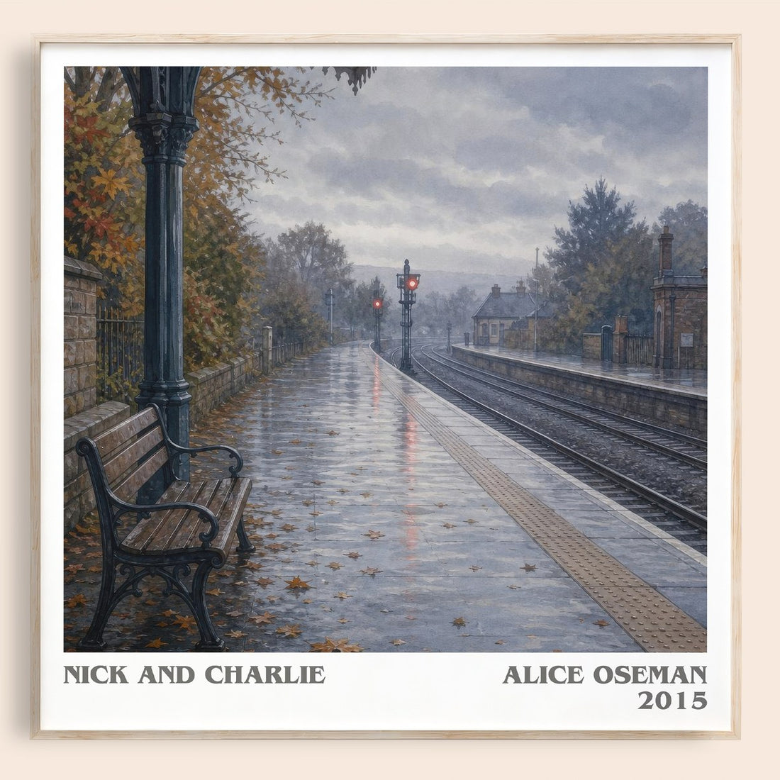 Nick and Charlie literary book poster by Alice Oseman – framed literary art print
