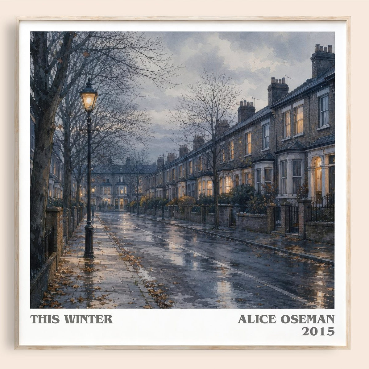 This Winter literary book poster by Alice Oseman – framed literary art print