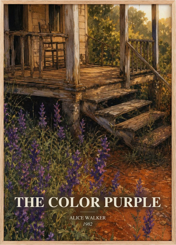 The Color Purple Book Watercolour Illustration by Alice Walker