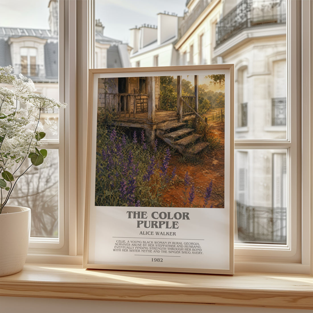 The Color Purple bookish poster colour and style options – Alice Walker book art (mockup)