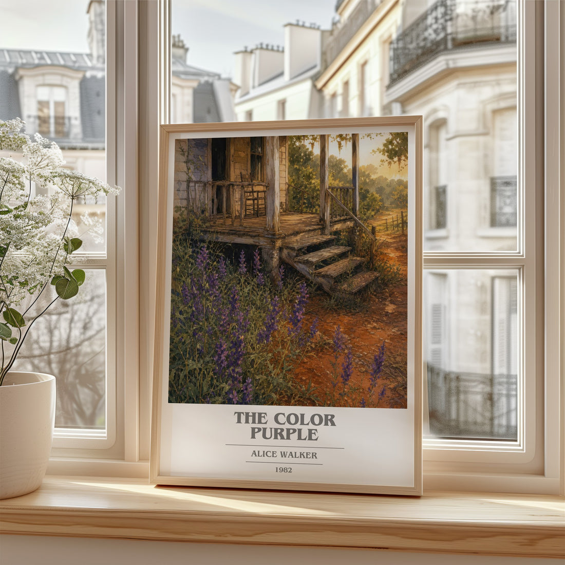 The Color Purple book cover poster colour and style options – Alice Walker book art (mockup)